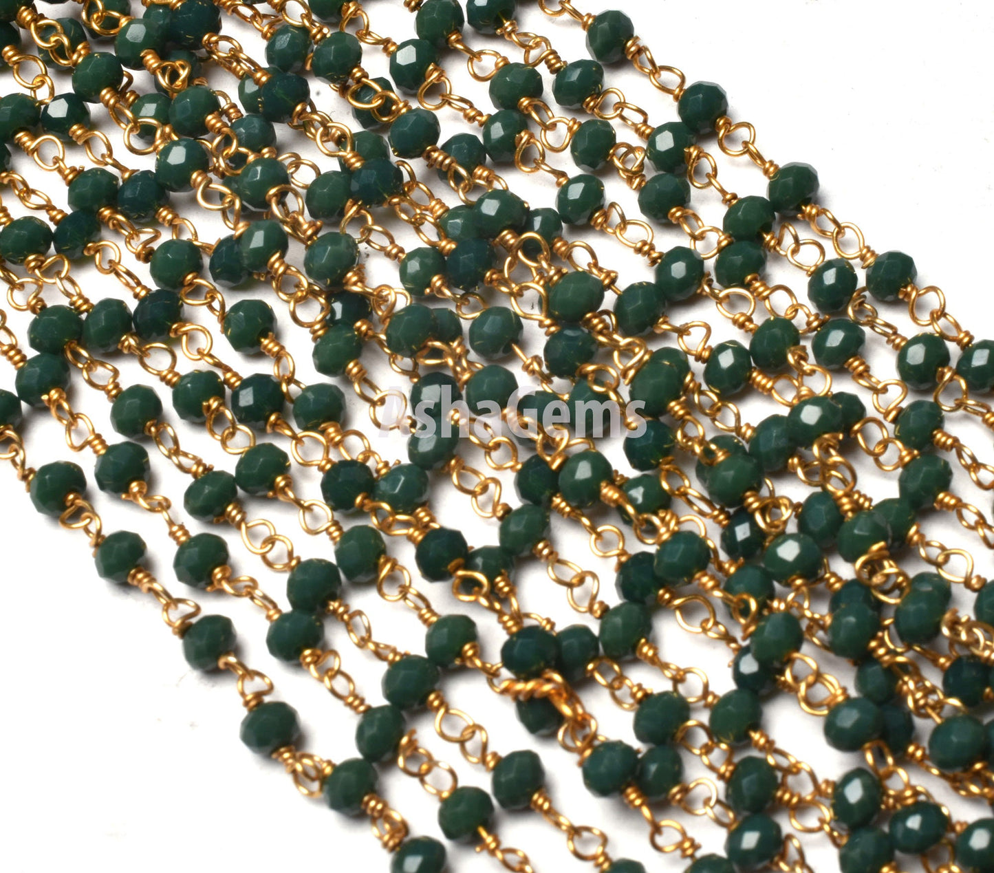 SALE 1,3,5,10,25,50Ft Green Emerald Hydro Faceted Rondelle Beaded Rosary Chain,Black Metal,Gold Plated Wire,Jewelry Making,Gunmetal,3-3.5 mm
