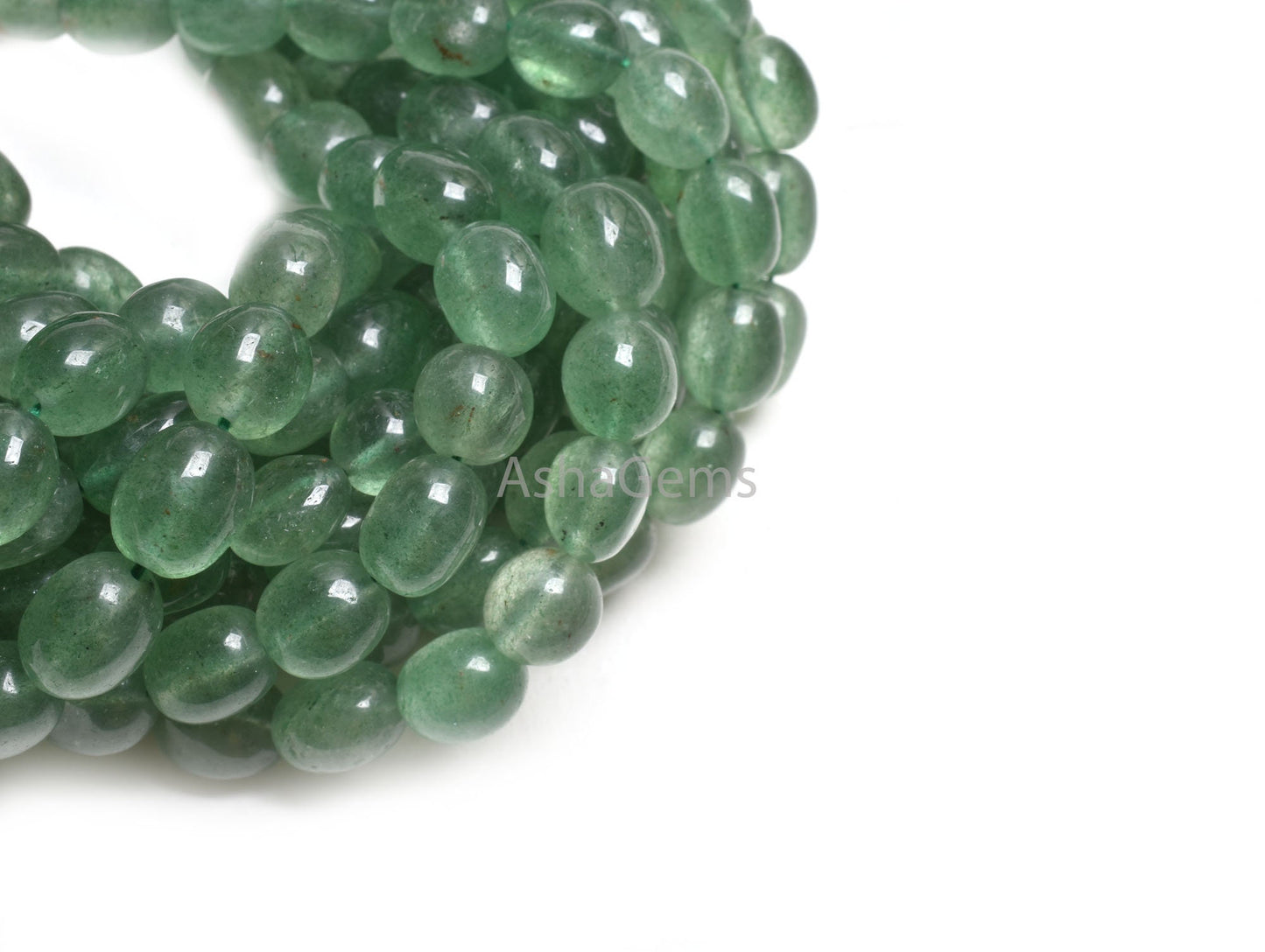 Natural Green Strawberry Handmade Oval Shape Beads, Fine Strawberry Quartz Smooth Puff Oval Uneven Nugget Gemstone Bead Jewelry making Craft