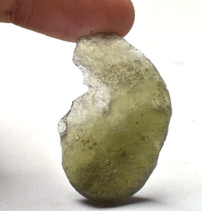 Natural Moldavite Raw Gemstone, 27.25 Carat , Green Moldavite Rough, Moldavite Nugget, Top Moldavite Loose Stone For Pendant Jewelry Makings