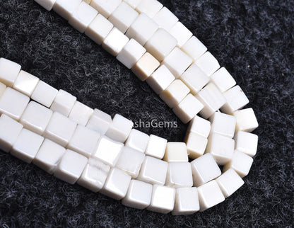 Beautiful White Opal Smooth Box Shape Beads, Natural White Opal 3D Cube Box Gemstone Beads,Opal Beads,Indian Handmade Bead Jewelry makings