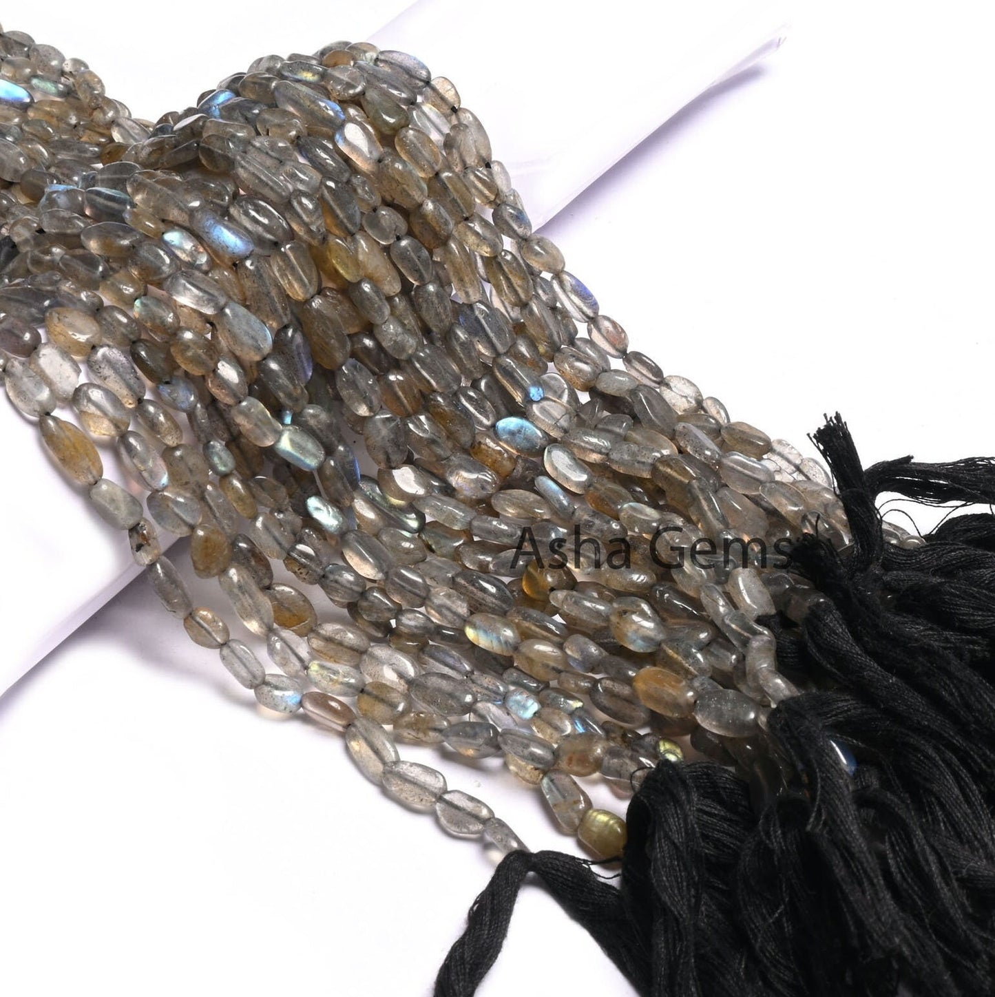 Natural flash Labradorite Smooth Uneven Shape Oval Handmade Gemstone Beads,12.5"strand Multi fire Labradorite Long oval Nugget bead Jewelry
