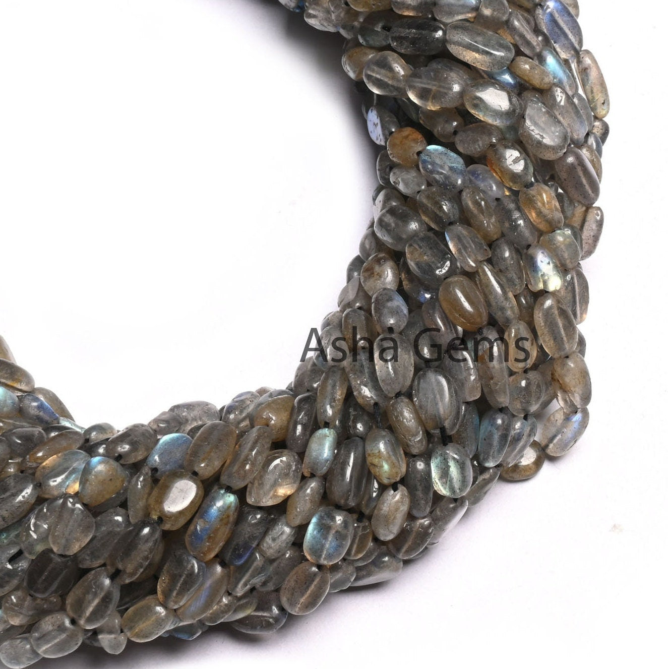 Natural flash Labradorite Smooth Uneven Shape Oval Handmade Gemstone Beads,12.5"strand Multi fire Labradorite Long oval Nugget bead Jewelry