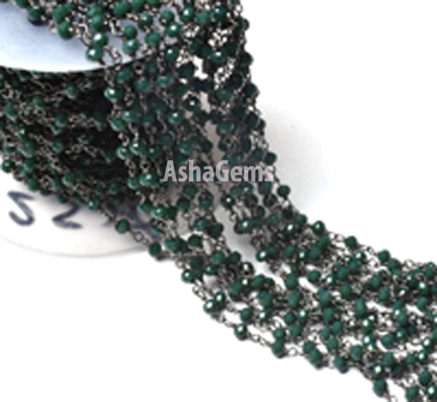 SALE 1,3,5,10,25,50Ft Green Emerald Hydro Faceted Rondelle Beaded Rosary Chain,Black Metal,Gold Plated Wire,Jewelry Making,Gunmetal,3-3.5 mm