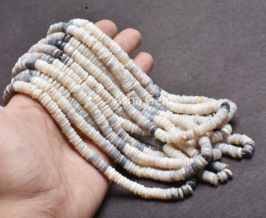 6 mm Beautiful Shaded Australian Opal Heishi Tyre Beads,16" Rare Australian Opal Smooth flat wheel Handmade Gemstone Natural Opal Beads SALE